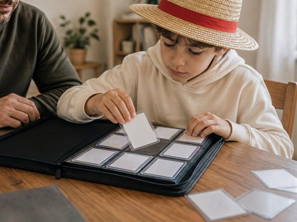 Young collectors learning to trade with a parent nearby